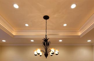 chandelier hanging from a home ceiling